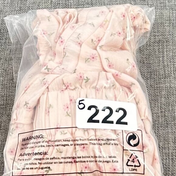 Pre-Owned‎ Vanilla Star Mini Shorts Skirt Floral Elastic Waist Pale Pink Ruffled - Picture 15 of 15